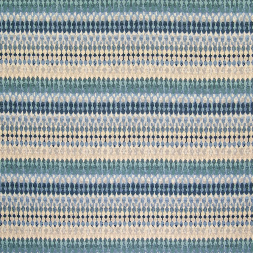 Denim Blue and Teal Contemporary Cotton Upholstery Fabric by the Yard ...