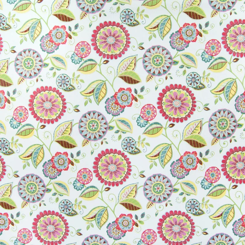 Spring Rose Red Floral Prints Upholstery Fabric by the Yard