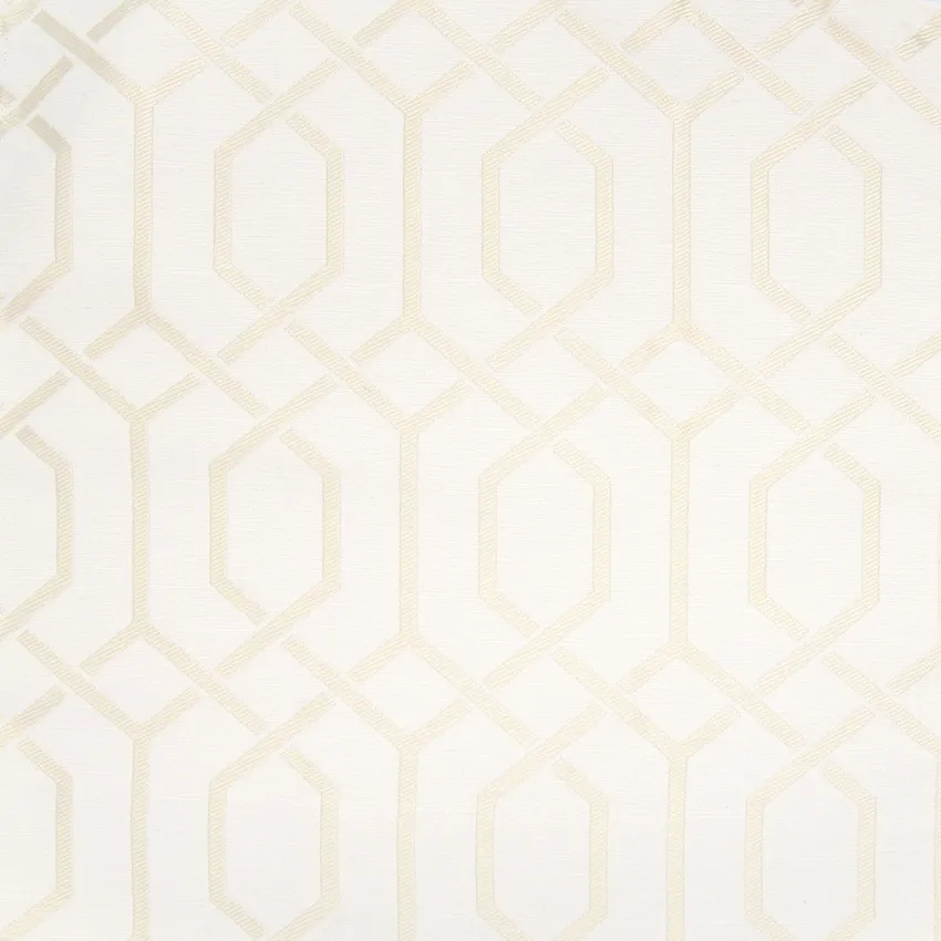 Vanilla Neutral Geometric Woven Upholstery Fabric by the Yard