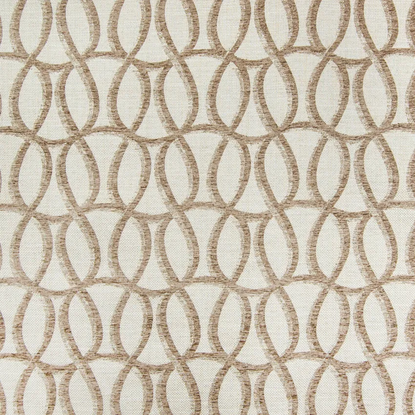 Bark Brown Geometric Woven Upholstery Fabric by the Yard