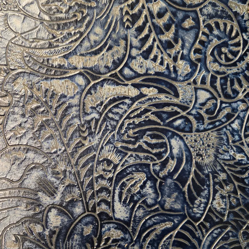 GREEK BLUE 100% Genuine Leather From MEXICO by the Hide