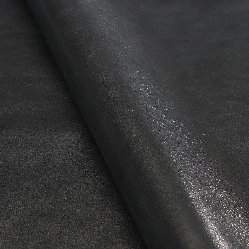 BLACK 100% Genuine Leather From Italy by the Hide
