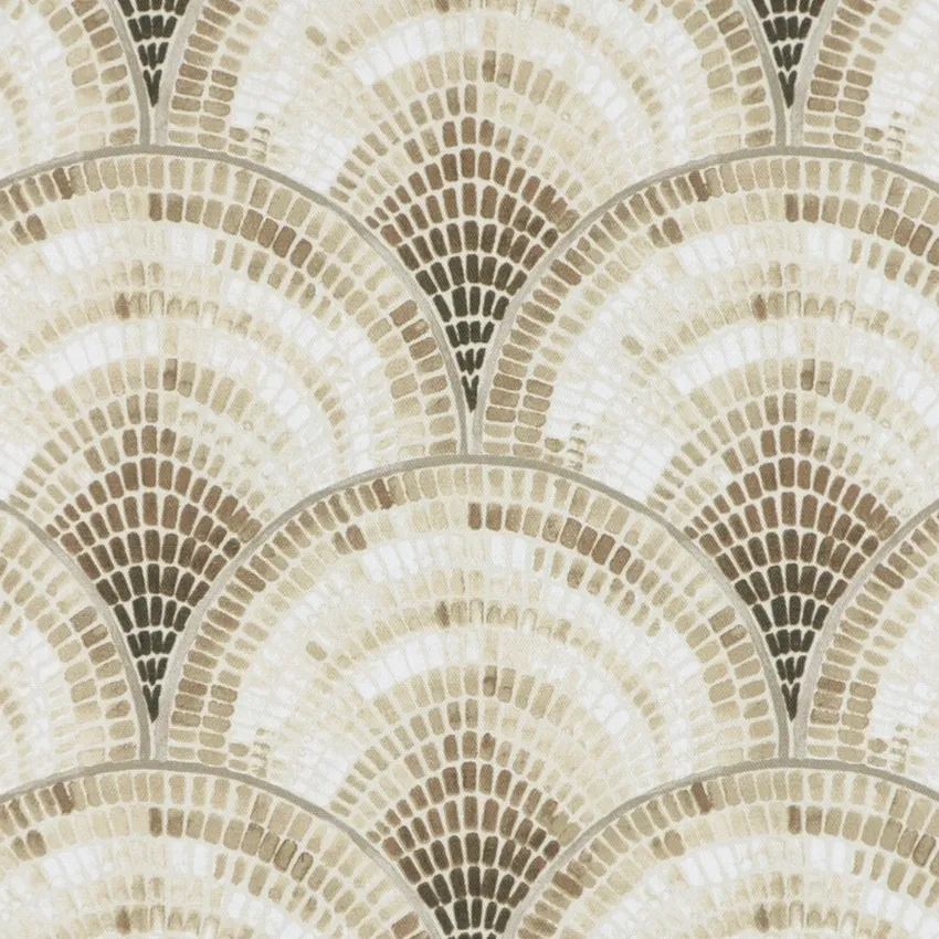 Tigers Eye Brown and Mushroom Contemporary Print Drapery and Upholstery Fabric by the Yard