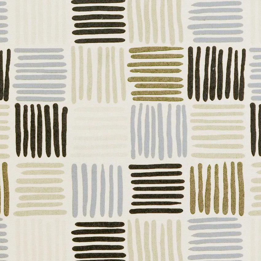 Wallstreet Beige and Charcoal Contemporary Print Drapery and Upholstery Fabric by the Yard