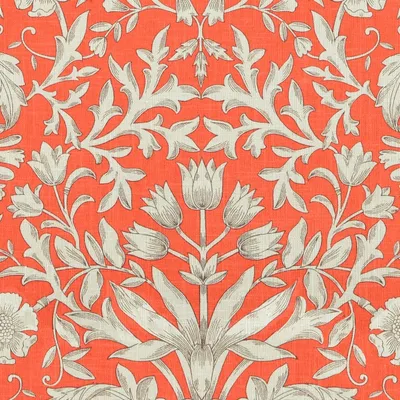 E0330 Coral Red Drapery and Upholstery Fabric by the yard