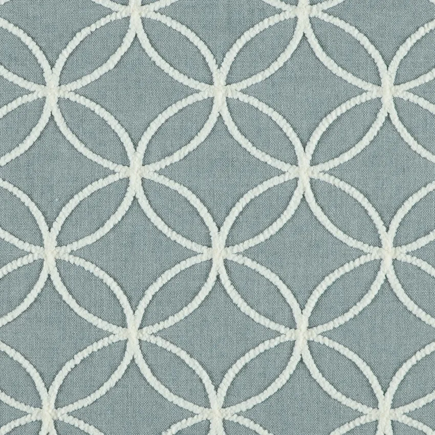 Wallstreet Gray and Neutral Geometric Embroidery Drapery and Upholstery Fabric by the Yard