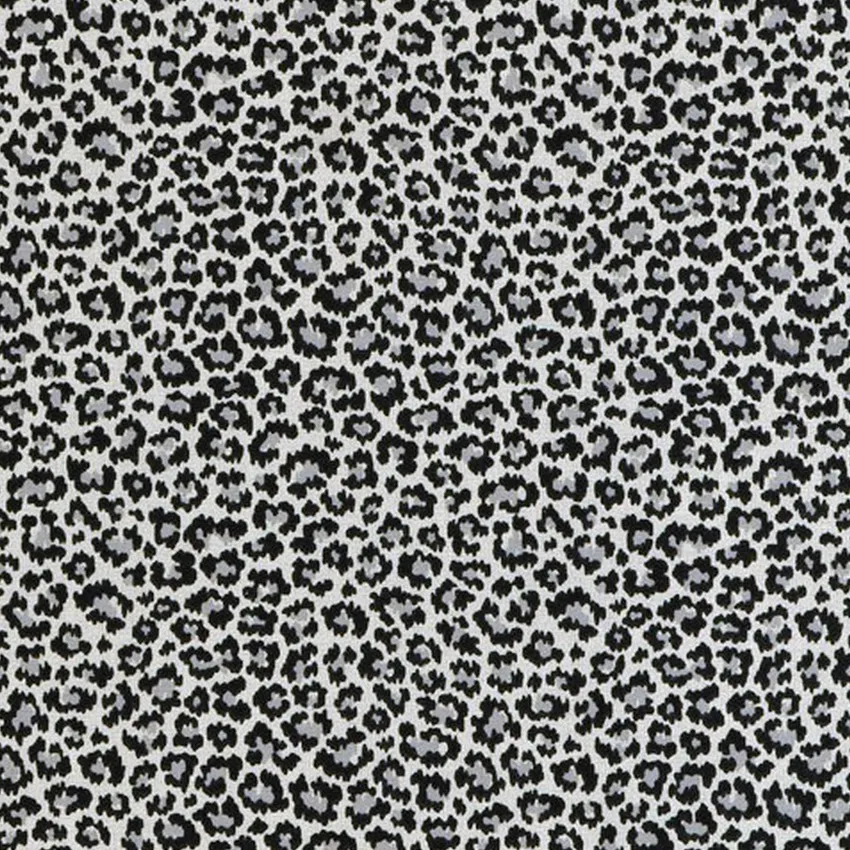 Pewter Beige and Black Abstract Print Drapery and Upholstery Fabric by the Yard