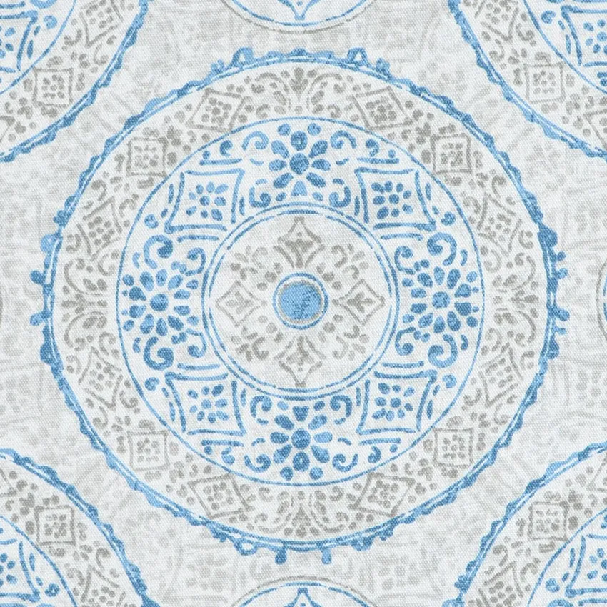 Yacht Beige and Cream Global Print Drapery and Upholstery Fabric by the Yard