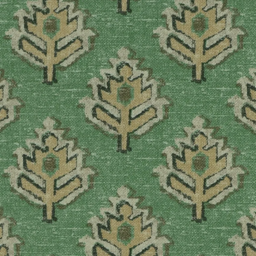 Meadow Beige and Cream Global Print Drapery and Upholstery Fabric by the Yard