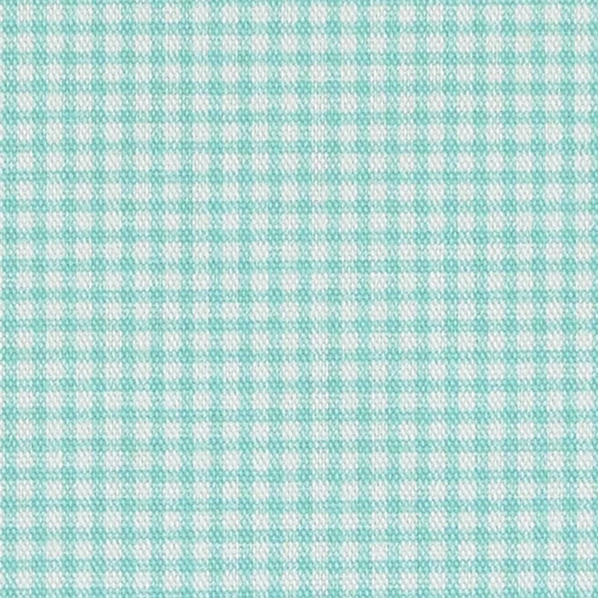 Aqua Seafoam and Spa Blue Checks Print Drapery and Upholstery Fabric by the Yard