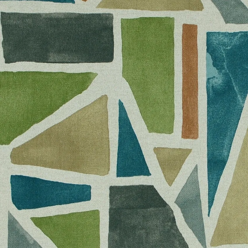Harvest Beige and Charcoal Abstract Print Drapery and Upholstery Fabric by the Yard