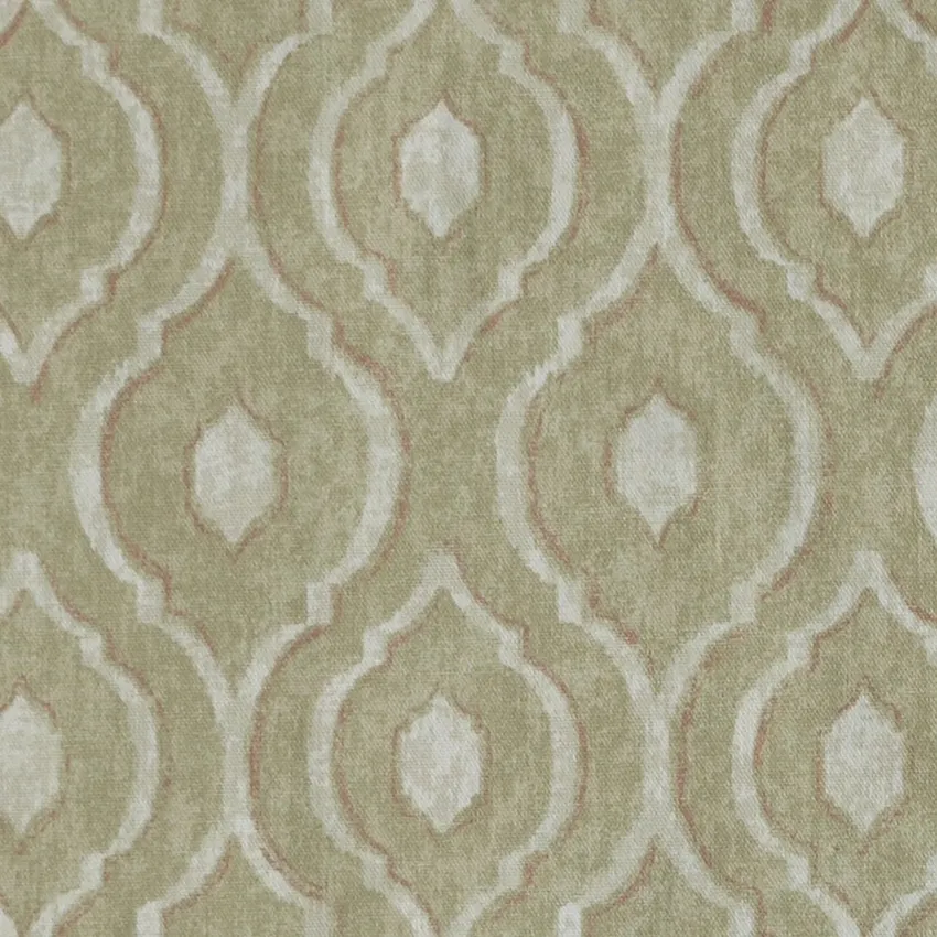Blush Cream and Light Pink Ogee Print Drapery and Upholstery Fabric by the Yard