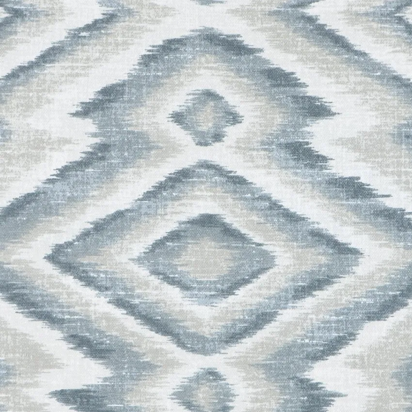 Slate Charcoal and Gray Ikat Print Drapery and Upholstery Fabric by the Yard