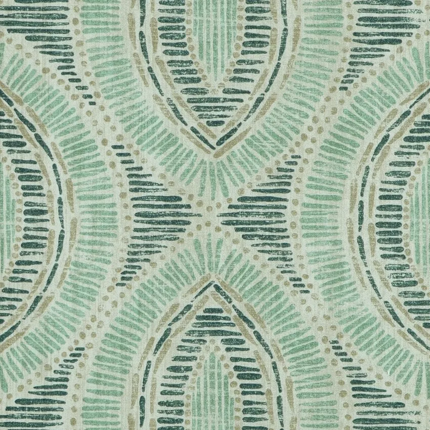 Lake Dusty Blue and Seafoam Contemporary Print Drapery and Upholstery Fabric by the Yard