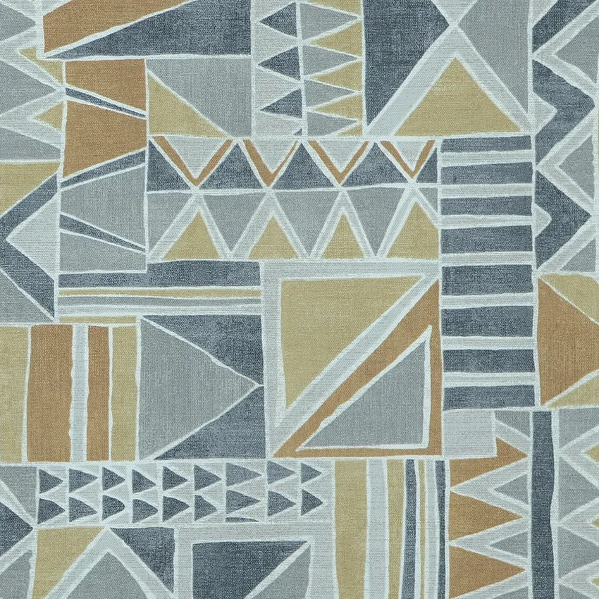 Maize Charcoal and Gray Geometric Print Drapery and Upholstery Fabric by the Yard