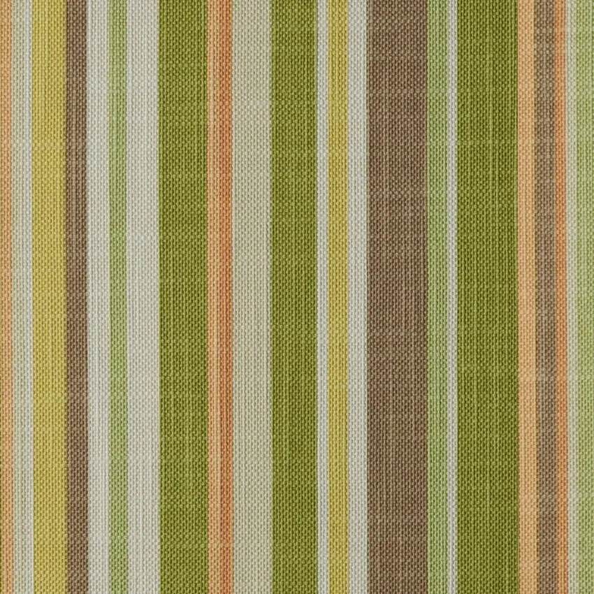 Foliage Brown and Green Stripe Patterned Woven Drapery and Upholstery Fabric by the Yard
