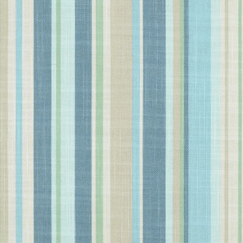 Mist Beige and Cream Stripe Print Drapery and Upholstery Fabric by the Yard
