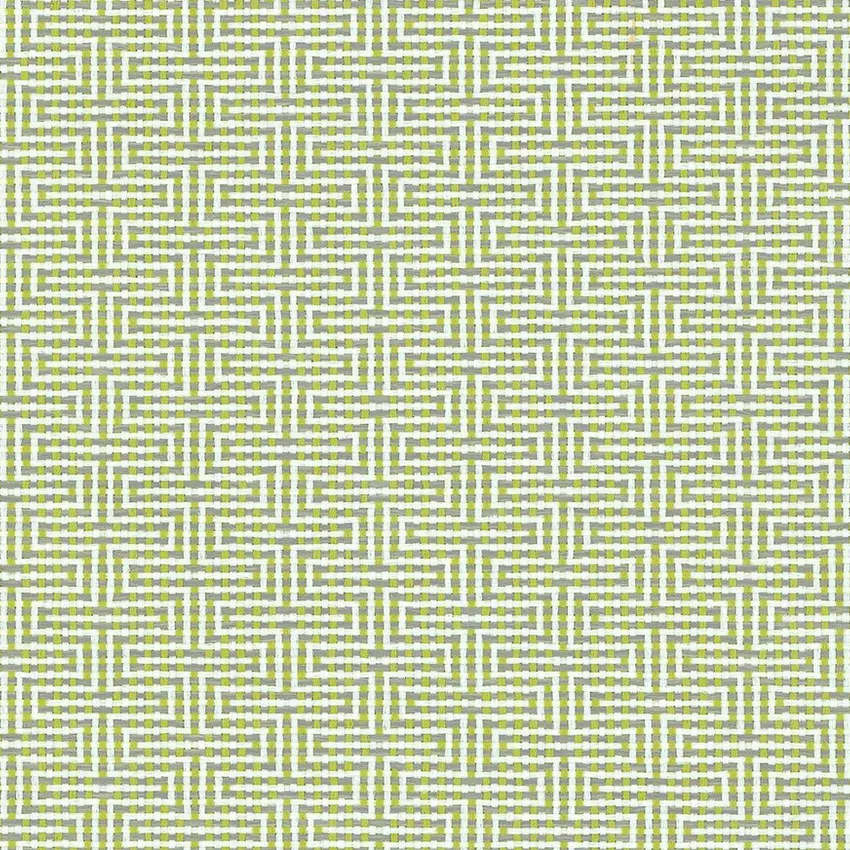Silver Sage Chartreuse and Leaf Green Geometric Outdoor Drapery and Upholstery Fabric by the Yard