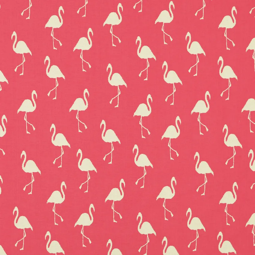 Begonia Pink Rose and White Animal Prints Outdoor Drapery and Upholstery Fabric by the Yard