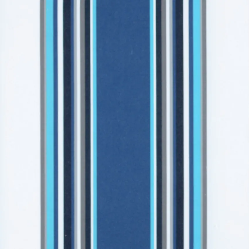 Mariner Charcoal and Navy Stripe Outdoor Drapery and Upholstery Fabric by the Yard