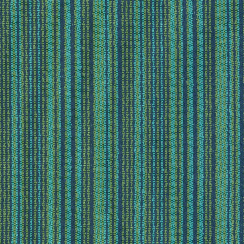 Ocean Dusty Blue and Leaf Green Railroaded Outdoor Drapery and Upholstery Fabric by the Yard