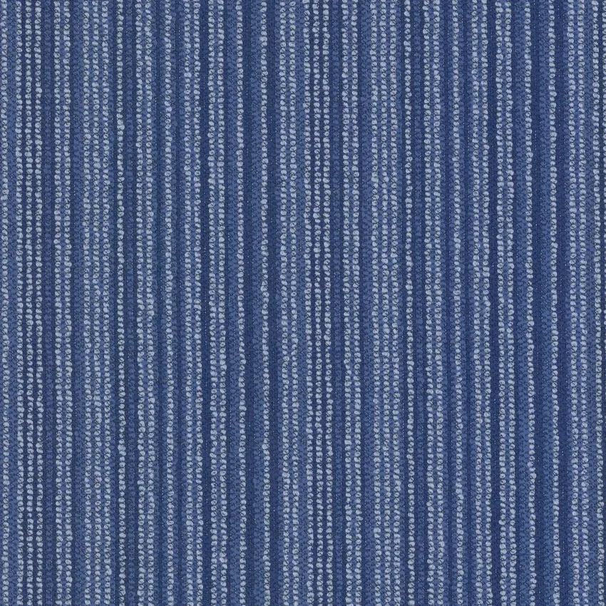 Dark Denim Light Blue and Royal Blue Railroaded Outdoor Drapery and Upholstery Fabric by the Yard