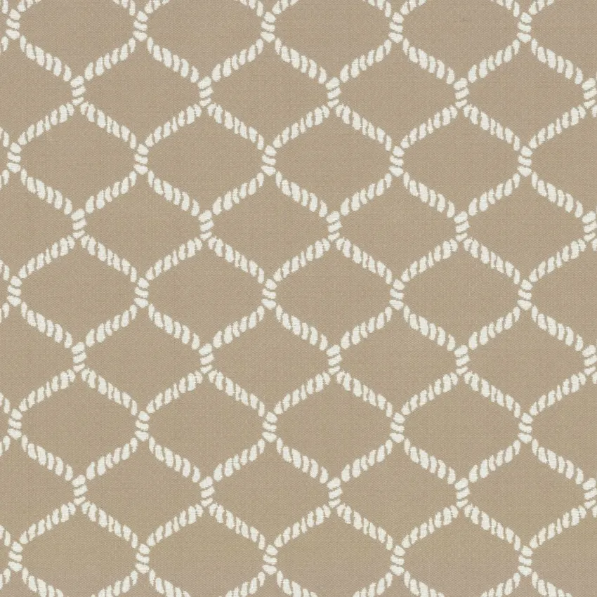 Linen Beige and Neutral Geometric Outdoor Drapery and Upholstery Fabric by the Yard