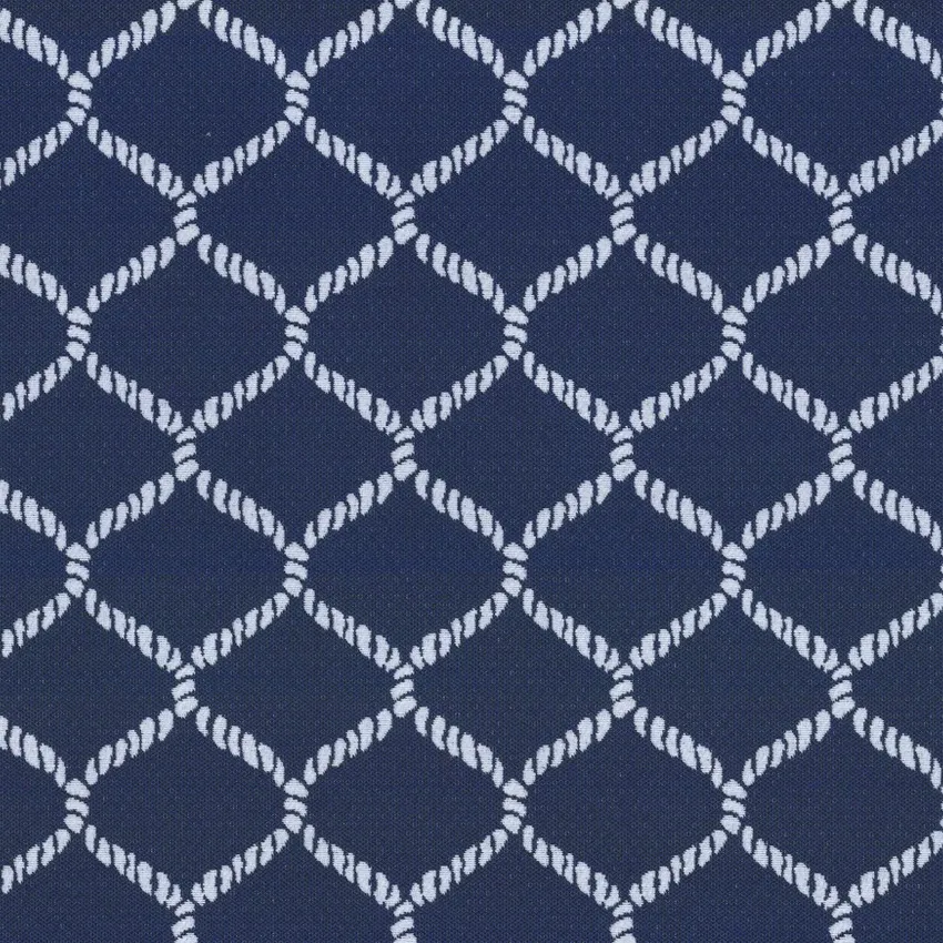 Mariner Navy and White Geometric Outdoor Drapery and Upholstery Fabric by the Yard