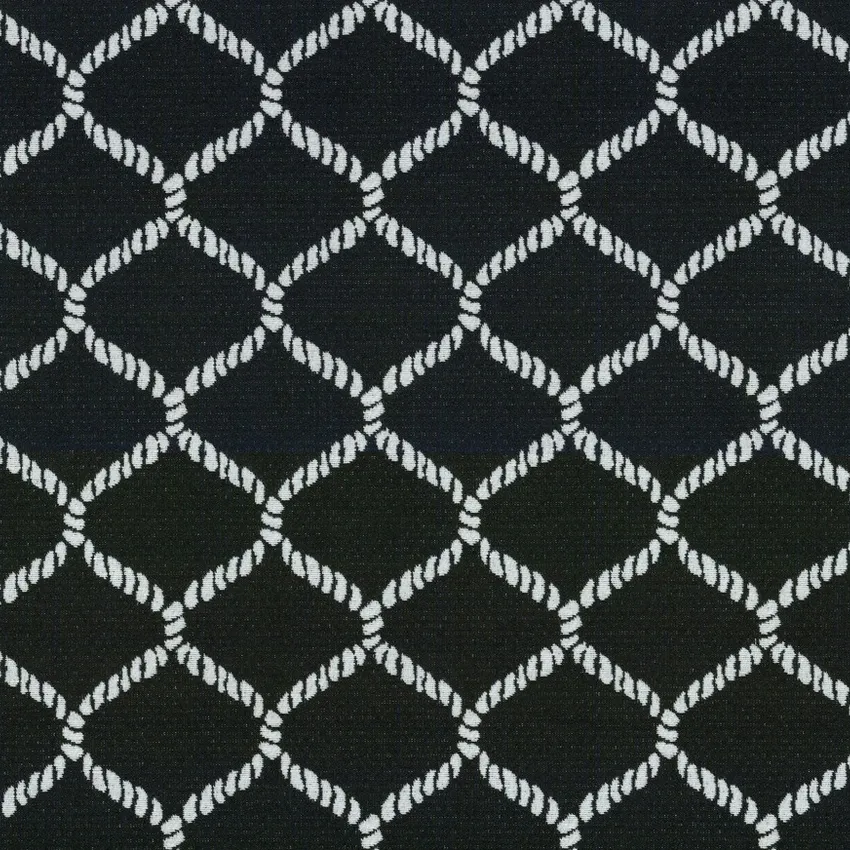 Ebony Ivory Black and Neutral Geometric Outdoor Drapery and Upholstery Fabric by the Yard