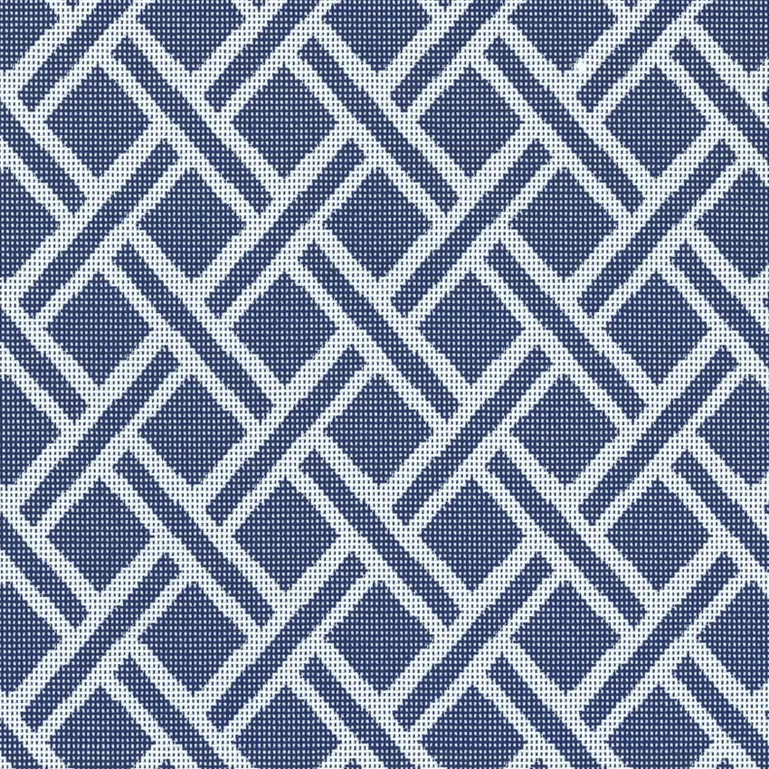 Mariner Royal Blue and White Geometric Outdoor Drapery and Upholstery Fabric by the Yard
