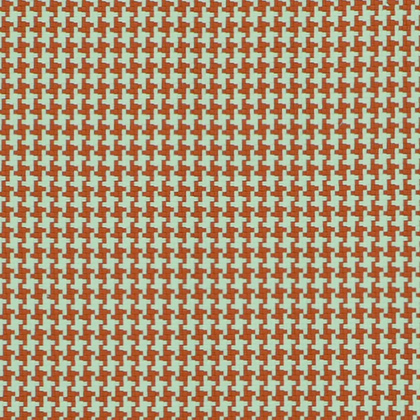 Tangerine Cream and Orange Geometric Outdoor Drapery and Upholstery Fabric by the Yard