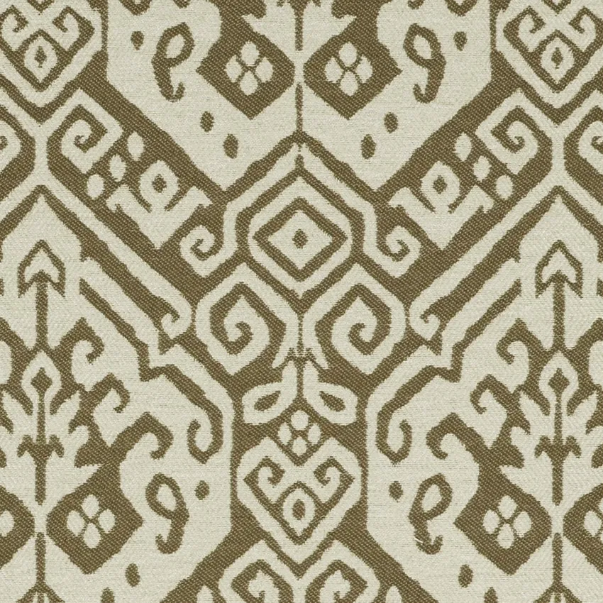 M Truffle Mushroom and Neutral Global Outdoor Drapery and Upholstery Fabric by the Yard