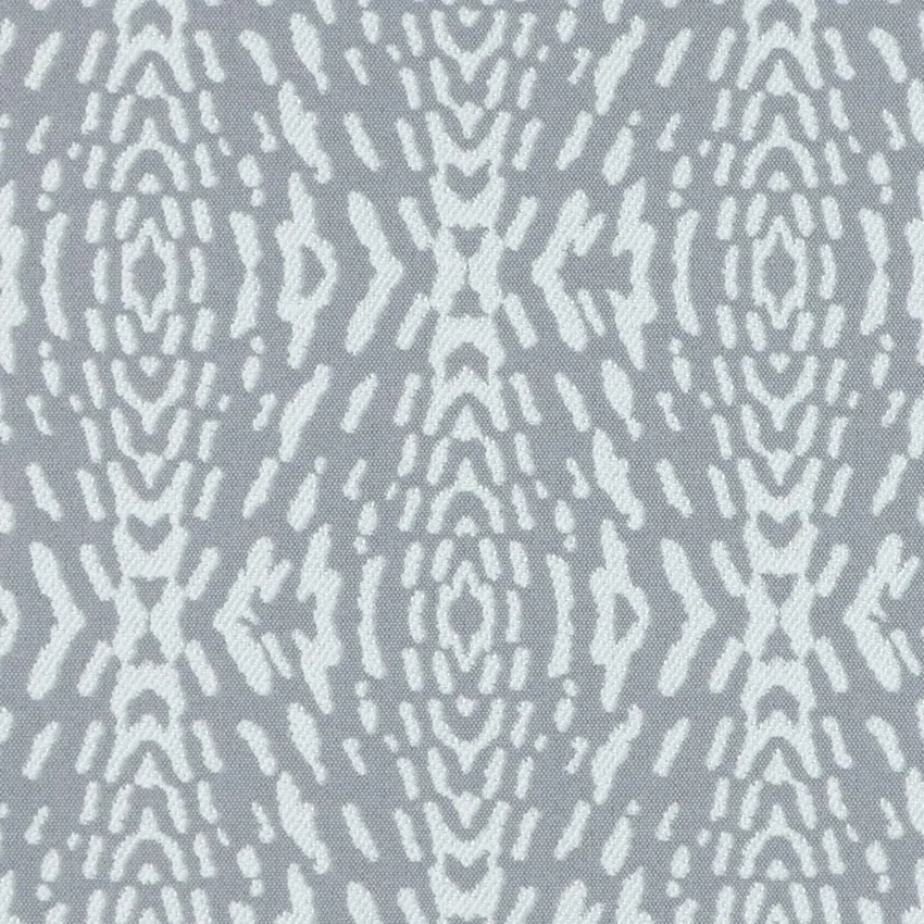 Dolphin Gray and White Geometric Outdoor Drapery and Upholstery Fabric by the Yard