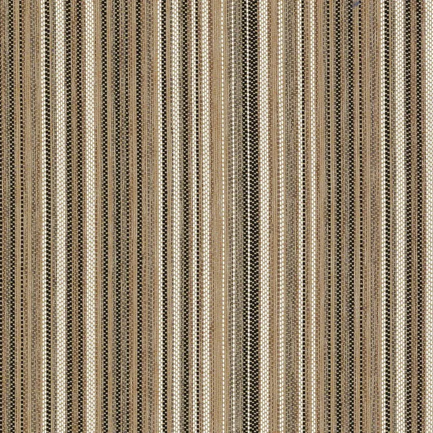 Driftwood Brown and Mushroom Railroaded Outdoor Drapery and Upholstery Fabric by the Yard