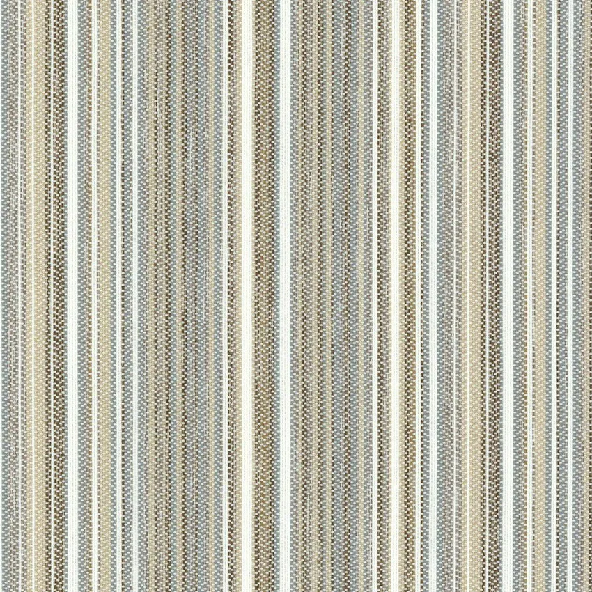 Marble Gray and Mushroom Railroaded Outdoor Drapery and Upholstery Fabric by the Yard