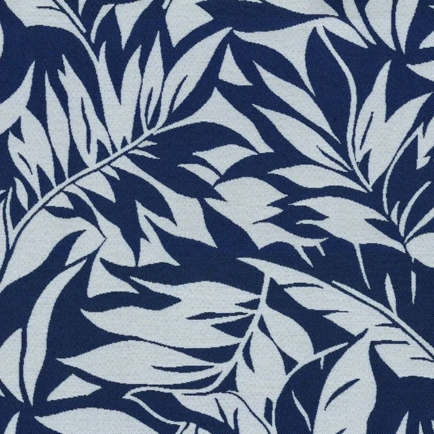 Mariner Navy and Royal Blue Botanical Outdoor Drapery and Upholstery Fabric by the Yard
