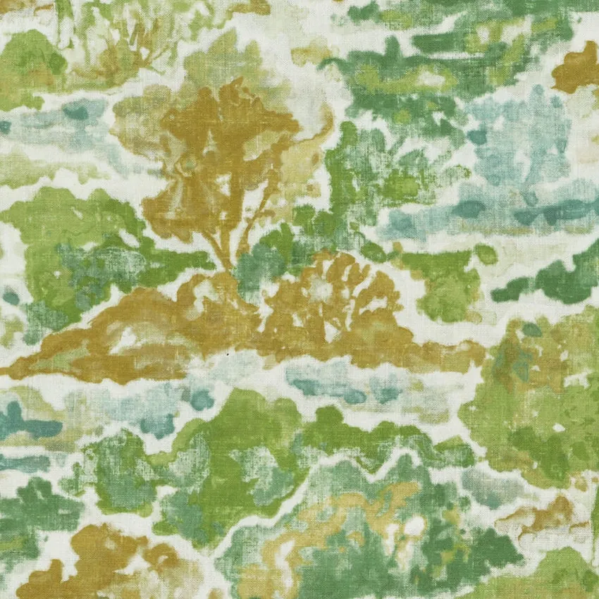 Aloe Chartreuse and Green Contemporary Print Drapery and Upholstery Fabric by the Yard