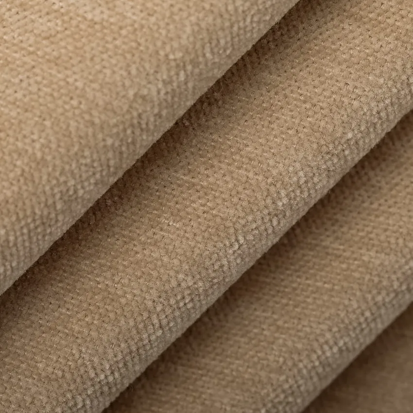 Sandstone Beige & Taupe Plain & Solid Chenille Drapery and Upholstery Fabric by the Yard — Upholstery and Drapery Fabric