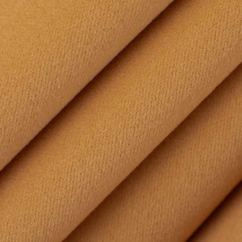 Saffron Gold & Yellow Plain & Solid Velvet Drapery and Upholstery Fabric by the Yard — Upholstery and Drapery Fabric