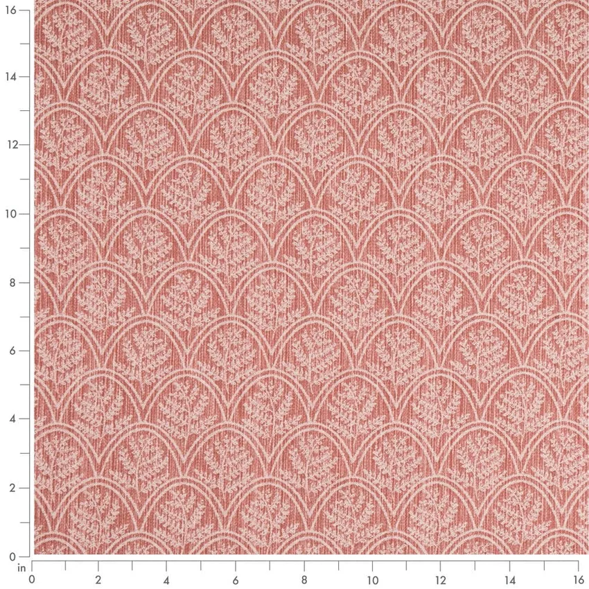 Trellis Petal Pink Abstract & Geometric Woven Patterns Drapery and Upholstery Fabric by the Yard — Scale in inches