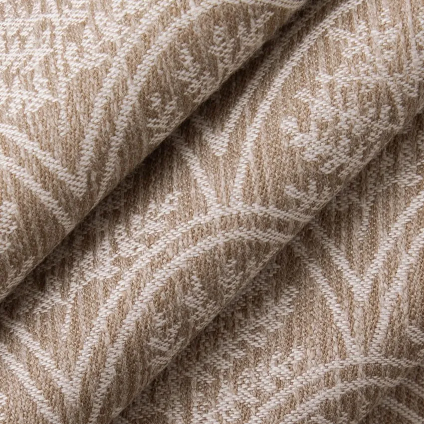 Trellis Fawn Beige & Taupe Abstract & Geometric Woven Patterns Drapery and Upholstery Fabric by the Yard — Upholstery and Drapery Fabric
