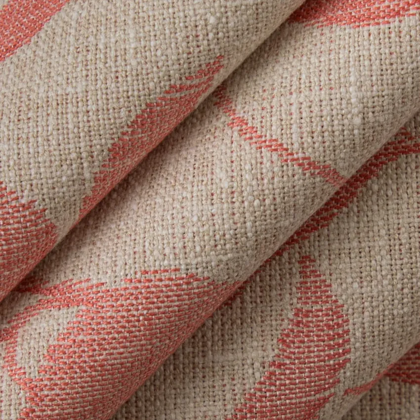 Orchard Petal Pink Leaves Woven Patterns Drapery and Upholstery Fabric by the Yard — Upholstery and Drapery Fabric