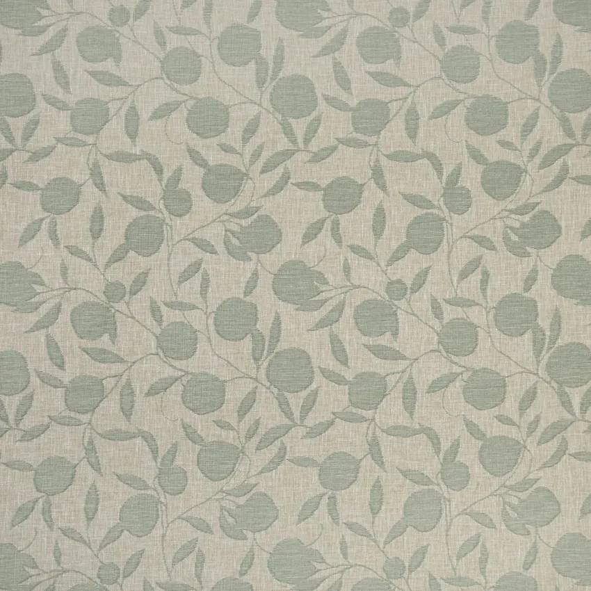 Orchard Breeze Aqua & Teal Leaves Woven Patterns Drapery and Upholstery Fabric by the Yard