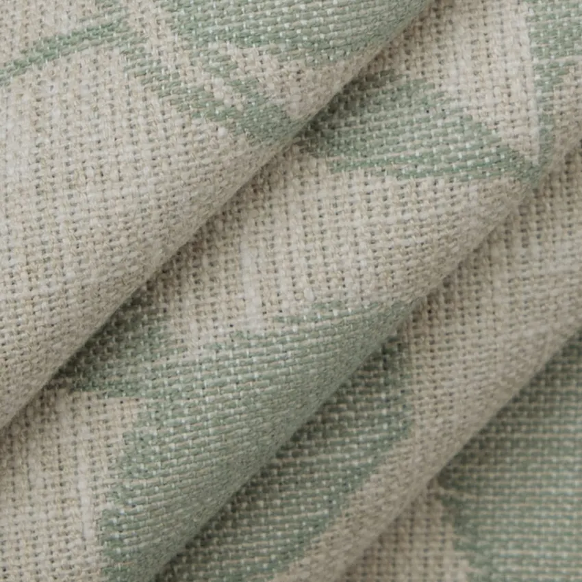 Orchard Breeze Aqua & Teal Leaves Woven Patterns Drapery and Upholstery Fabric by the Yard — Upholstery and Drapery Fabric