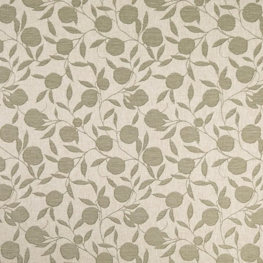 Orchard Fern Green Leaves Woven Patterns Drapery and Upholstery Fabric by the Yard