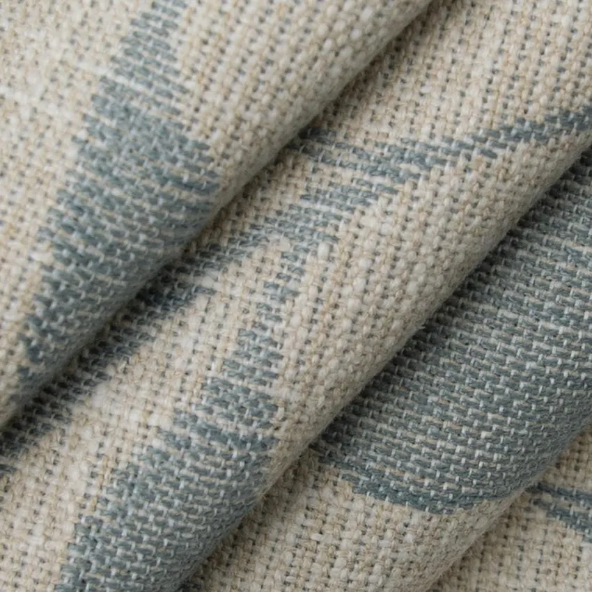Orchard Sky Blue Leaves Woven Patterns Drapery and Upholstery Fabric by the Yard — Upholstery and Drapery Fabric