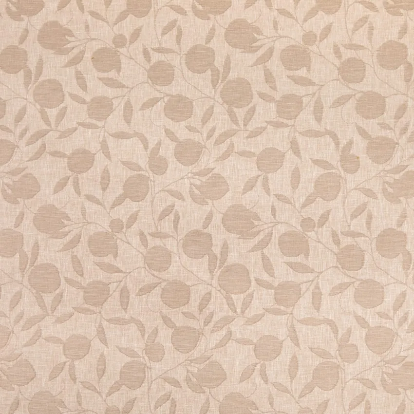 Orchard Fawn Beige & Taupe Leaves Woven Patterns Drapery and Upholstery Fabric by the Yard