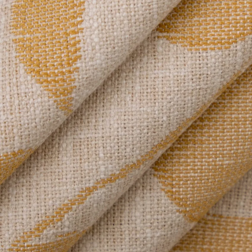 Orchard Amber Gold & Yellow Leaves Woven Patterns Drapery and Upholstery Fabric by the Yard — Upholstery and Drapery Fabric