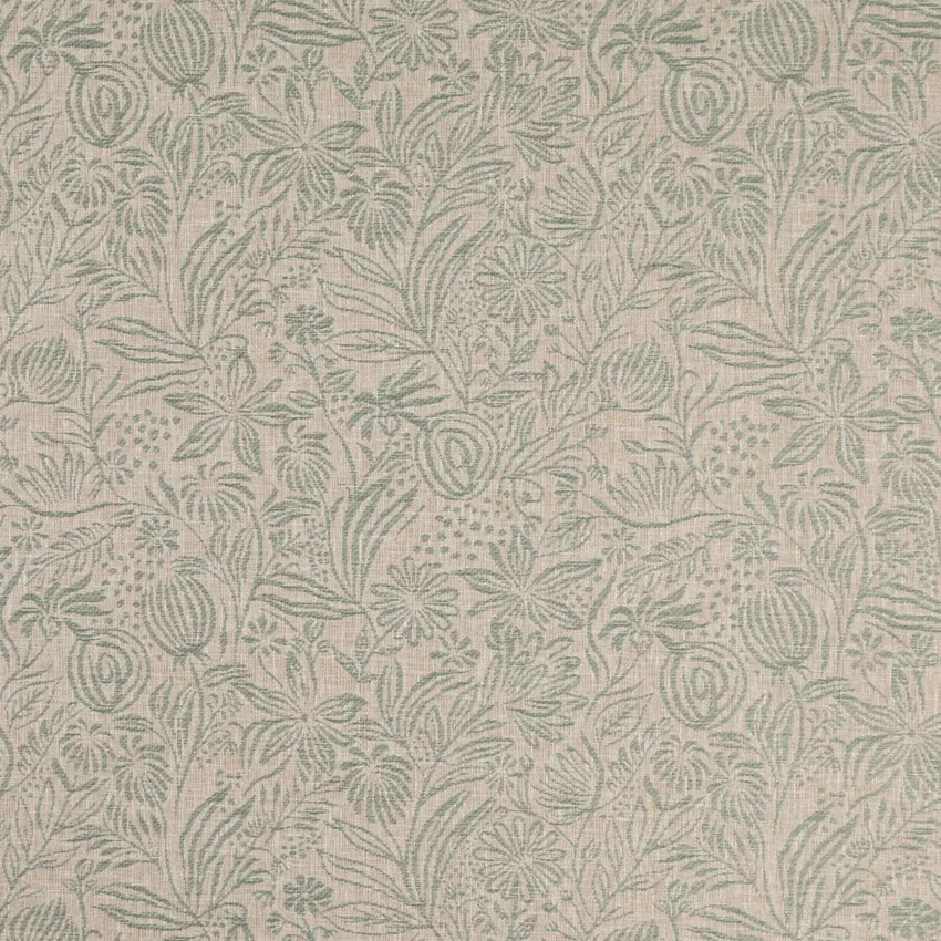 Grove Breeze Aqua & Teal Floral Woven Patterns Drapery and Upholstery Fabric by the Yard