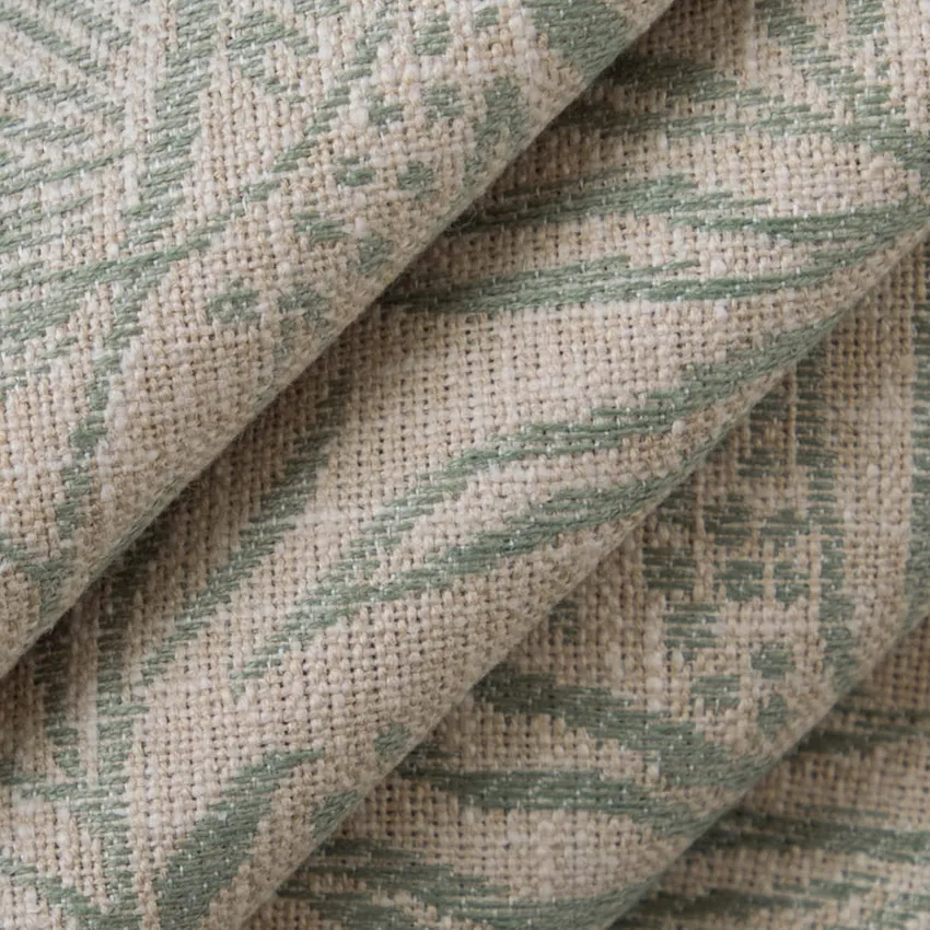 Grove Breeze Aqua & Teal Floral Woven Patterns Drapery and Upholstery Fabric by the Yard — Upholstery and Drapery Fabric